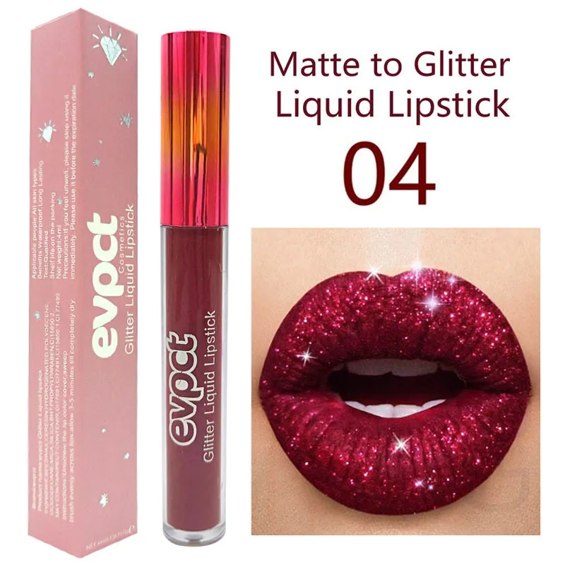 Wholesale 15 Colors 24 Hours Long Lasting Matte Metallic Lipgloss Makeup Vegan Glitter Liquid Lipstick