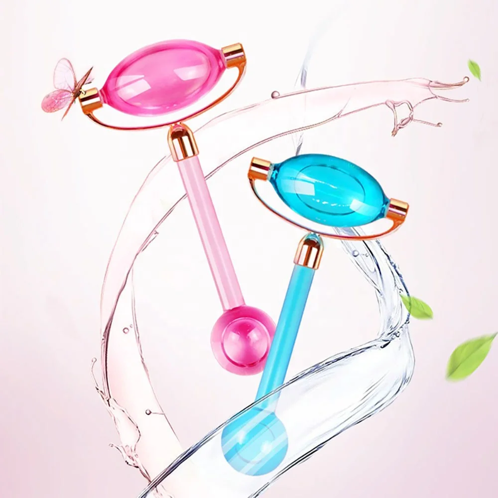 Custom Logo Cryo Massage Ball Roller Facial Massage Ice Globes Skin Firming Ice cool Face Roller Kit Cold Therapy Globes