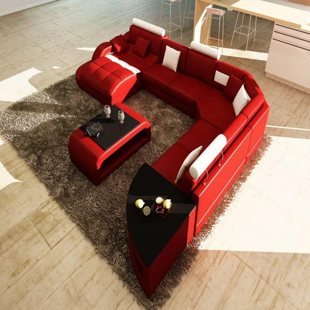 Lounge Suite Sofa Set Modern Living Room Furniture Wholesale Leather Recliner Sectional with