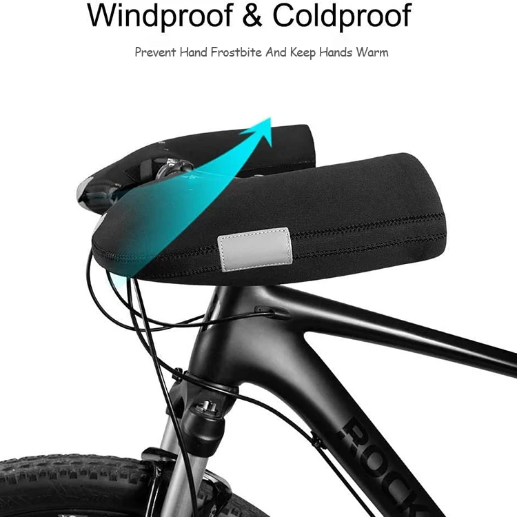 Customization Reinforced Stitching Windproof Winter Protection Motorcycle Handle Bar Gloves For Outdoor