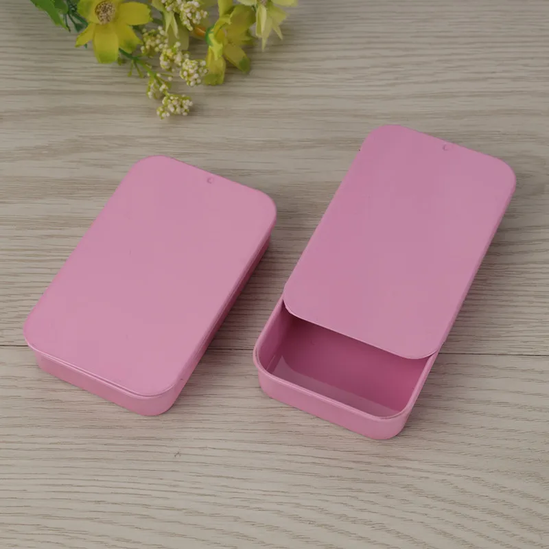 80x50x15mm sliding tin box mint tin box with sliding lid  brow soap packaging box