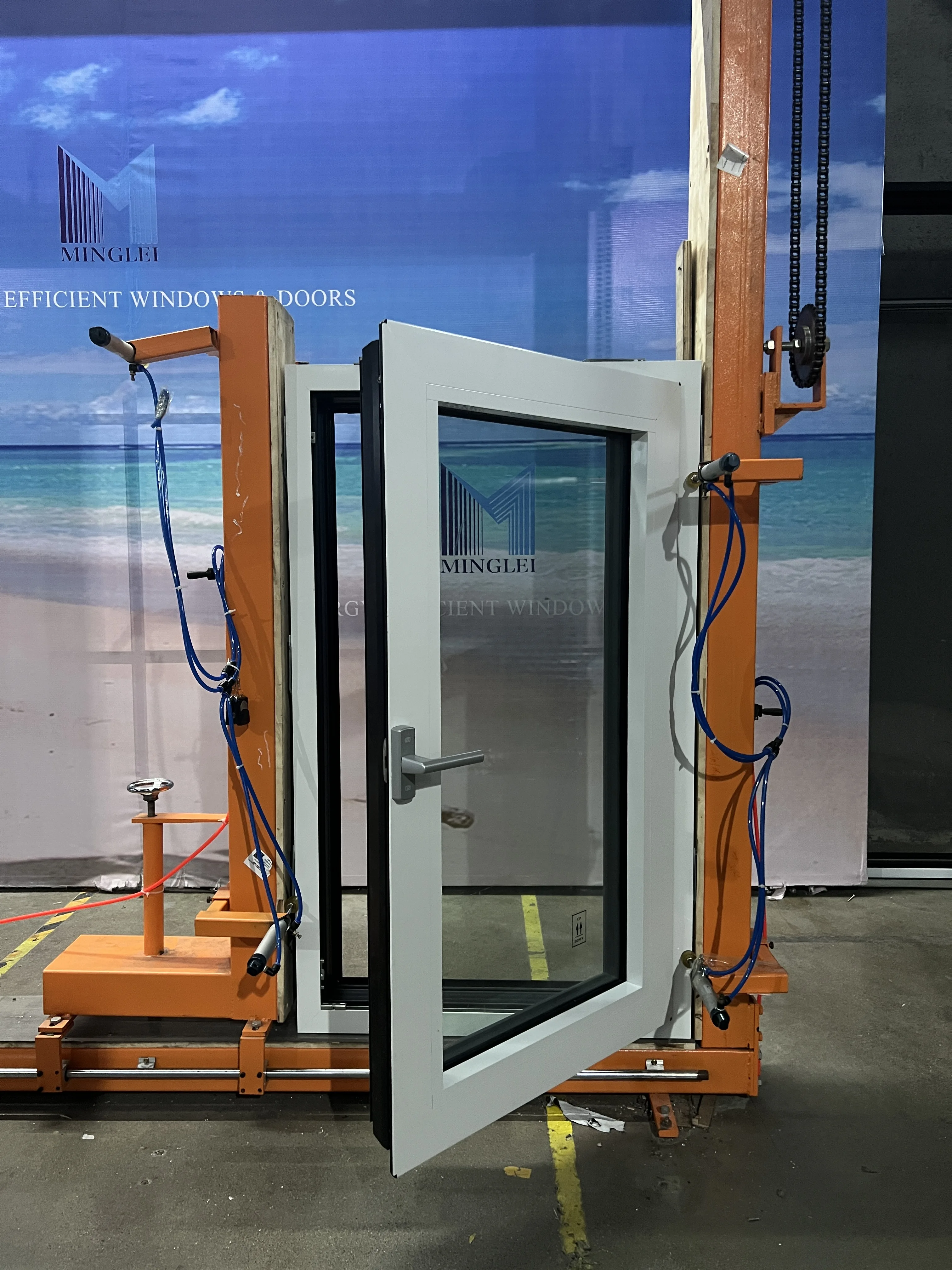 Hangzhou Minglei China Factory Energy Saving window Tilt and Turn High Quality Triple Glass WIndows
