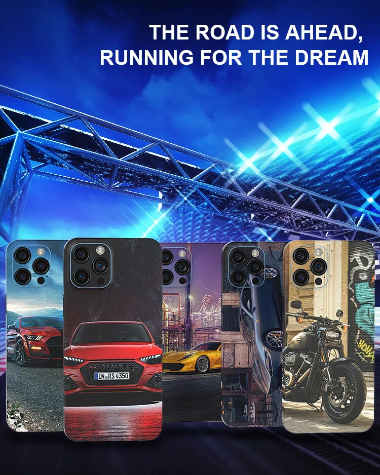 Sport Car Mobile Phone Skins & Stickers For i phone 13 Pro Max Cover Protect