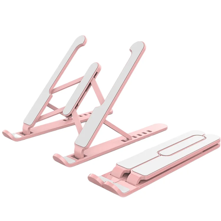 Portable adjustable computer supporter plastic adjustable  foldable laptop stand