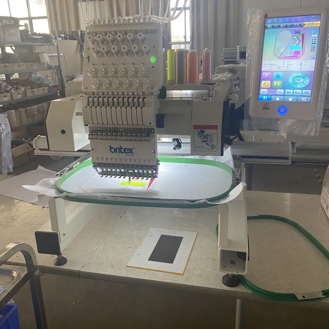 BR-1201 600*400mm Single head Embroidery Machine 12 needles Cap Flat Cloth Embroidery