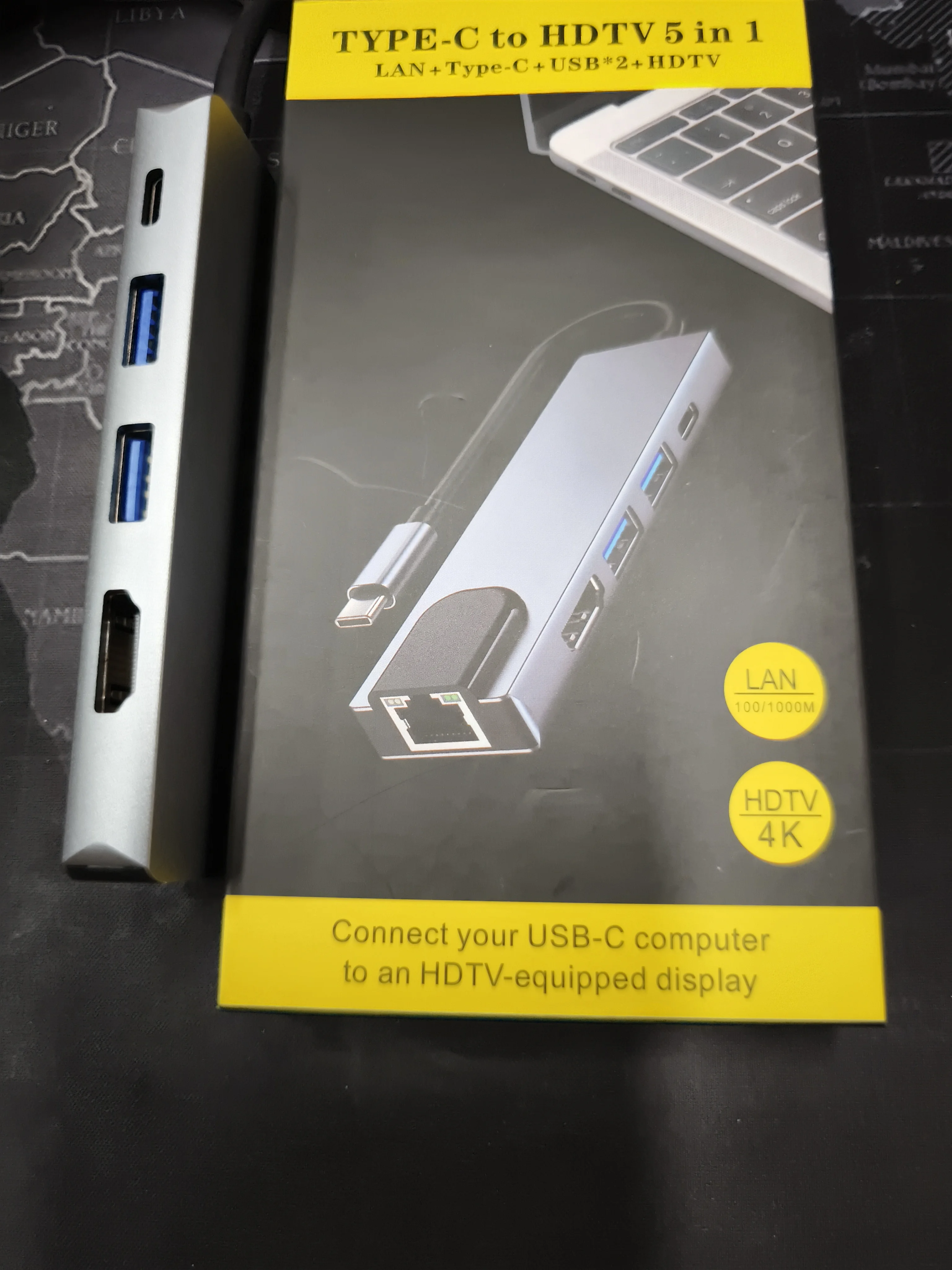 oem new 2024 rj45 c hub usb3.1 4k vga pd charging lightning cable usb hub india for computer phone pc