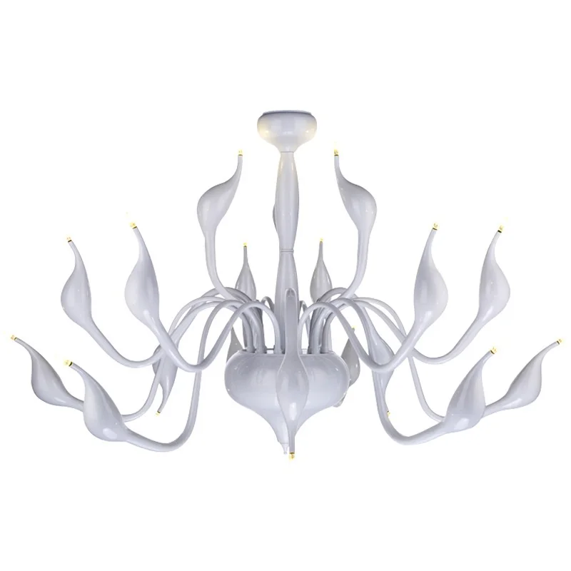 Modern simple design pendant light swan shape led chandelier for bedroom living room