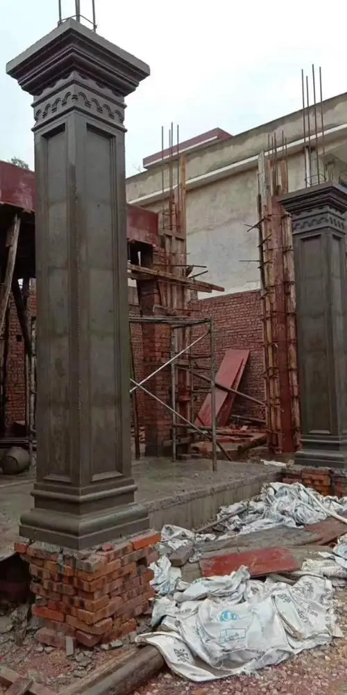 Concrete Plastic Pillar Column Molds For Exterior Building Decoration