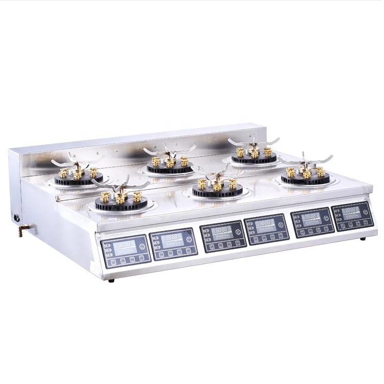 Yawei intelligent multi head cooking stove commercial rotary casserole stove braised chicken rice cooker three head gas stove
