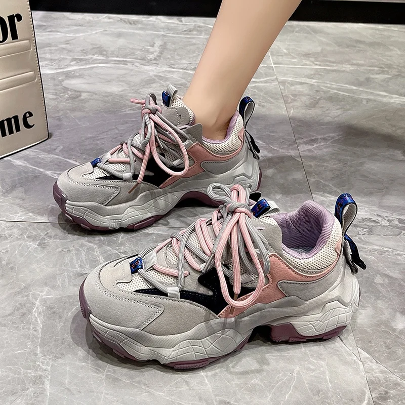 Heighten Increasing Fashion Casual Women Sneakers Custom LOGO Lady Chunky Shoes