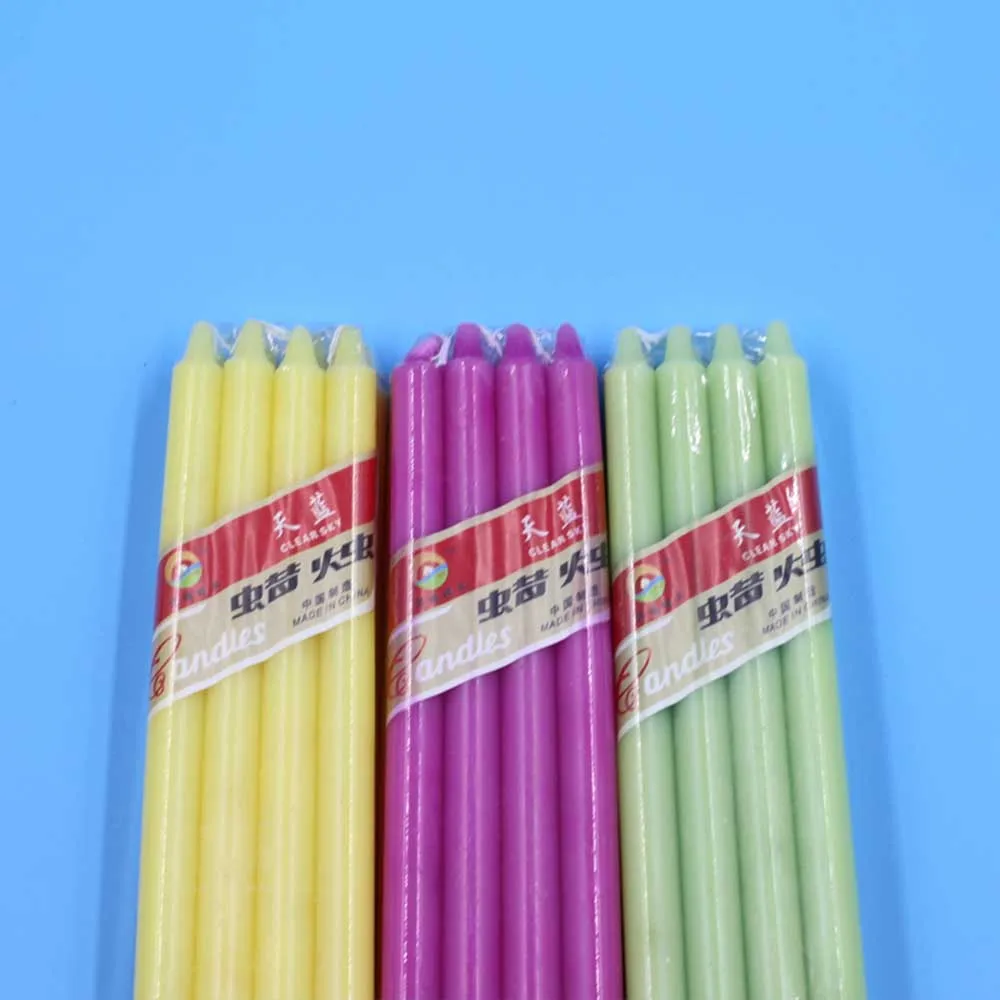 Wholesale Home church Small Size parafin wax Low Price Colorful bougies candles