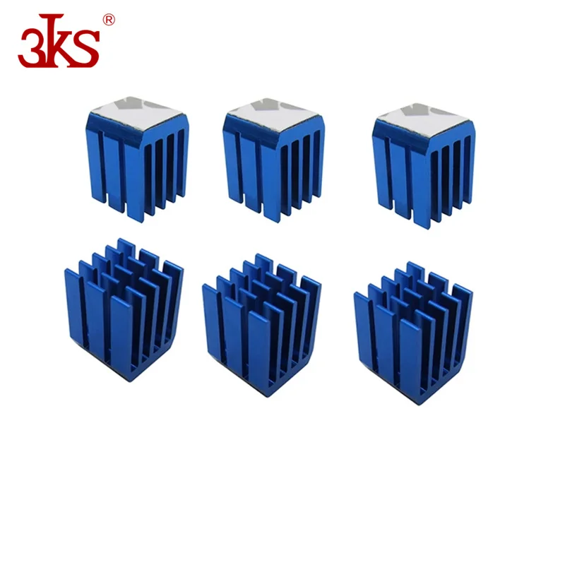 Алюминиевый радиатор Spiky 9x9x12 мм синий охлаждающий мини-радиатор с клейкой