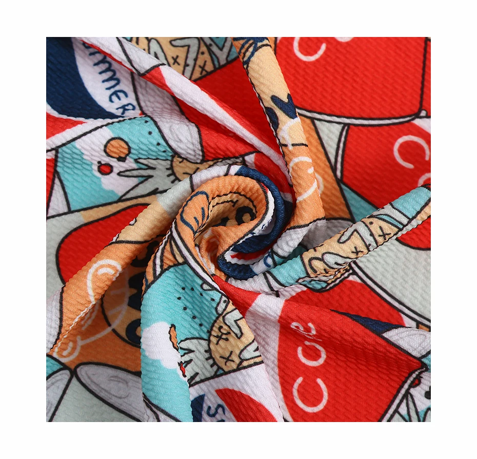 Fashion Knit Printing Custom Wholesale Stretch Fabric Polyester Printed Fabric Jersey Fabric