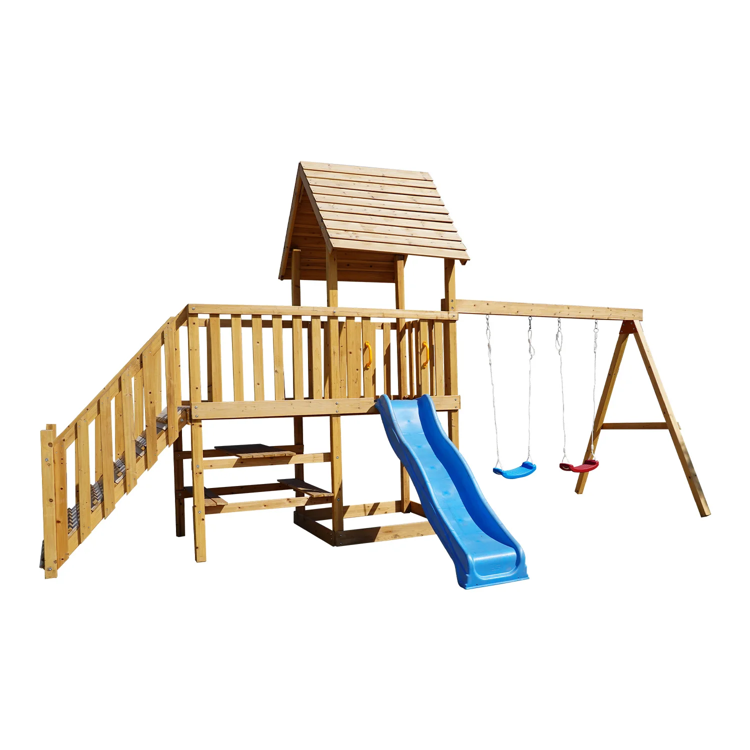 Supplier Factory Manufacturer Outdoor Wooden Playground Swing Set Playsets