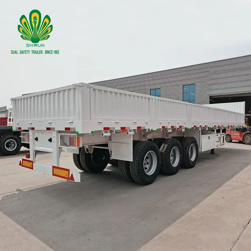 High edge dropside sidewall semi trailer manufacturer sales support customized transportation 40-80 tons