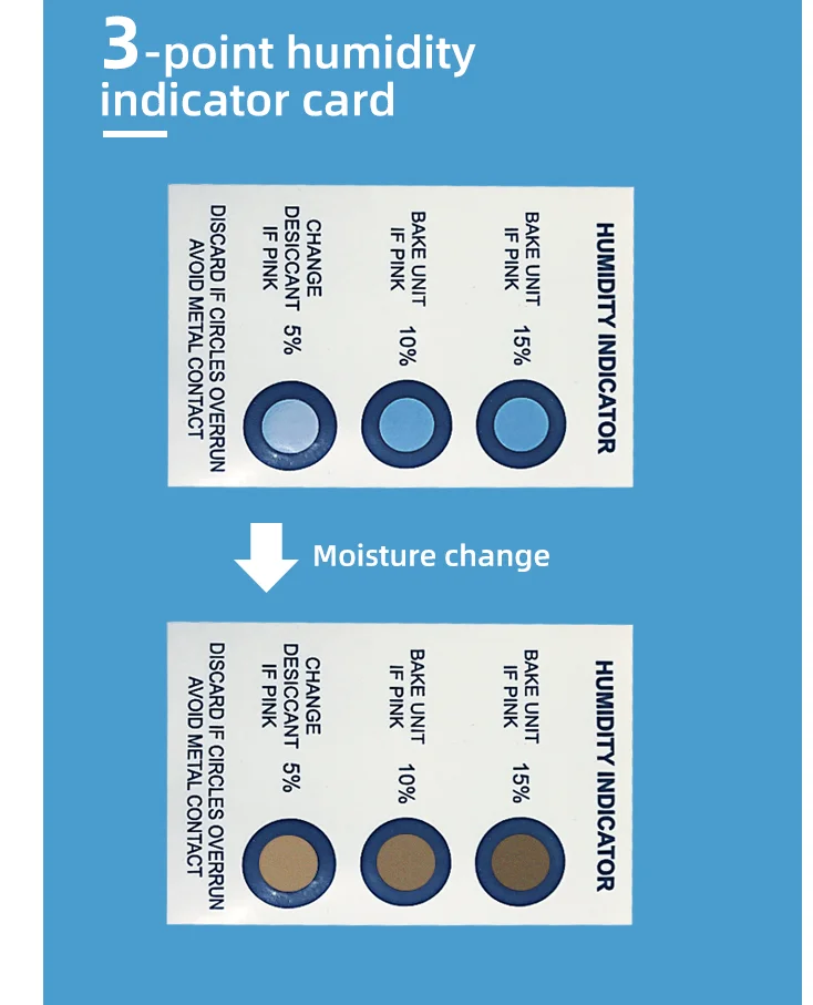 6 dots moisture indicator card Humidity indicator cards Moisture Sensitive Spots