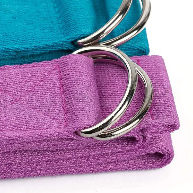 Wholesale Eco friendly Yoga accessories Polyester cotton yoga stretch strap belt