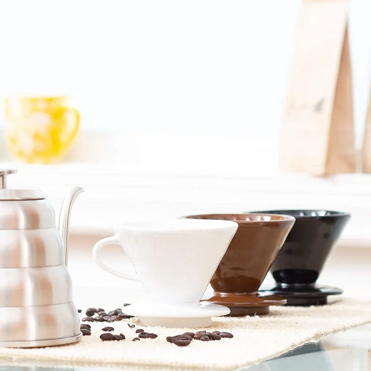 Coffee dripper ceramic cups pour over filter set coffee dripper pink