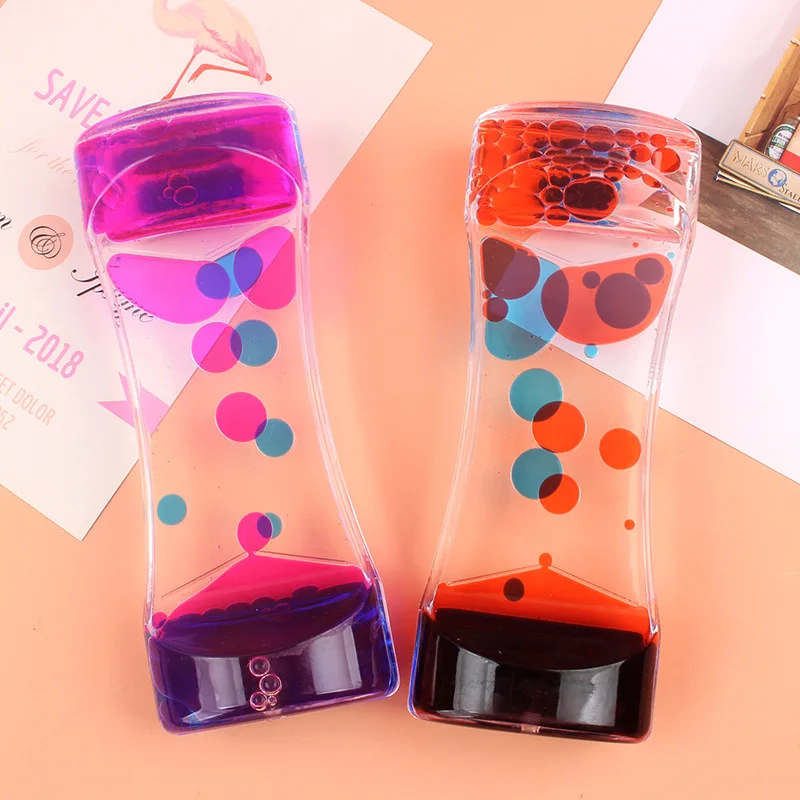 Wholesale oil glass hourglass timer bicolor liquid oil dripping hourglass furnishing articles desktop liquid oil hourglass