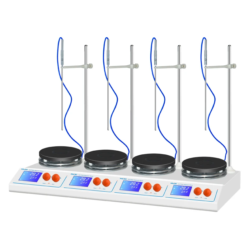 4 Multi Position Lab Hot Plate Magnetic Stirrer