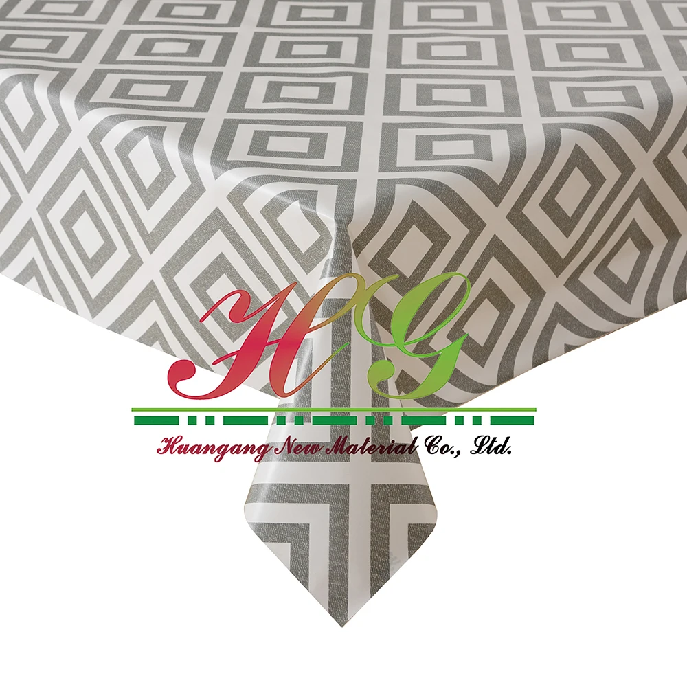 Hot Selling PVC laminate PP TNT Spunbond Plastic Tablecloth PVC Table Sheet Covering with PP non woven backed roll