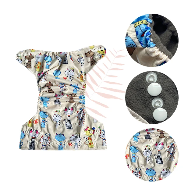 2022 OEM Adjustable organic fitted cloth diapers Nappy Pants Waterproof Reusable Diapers For Baby