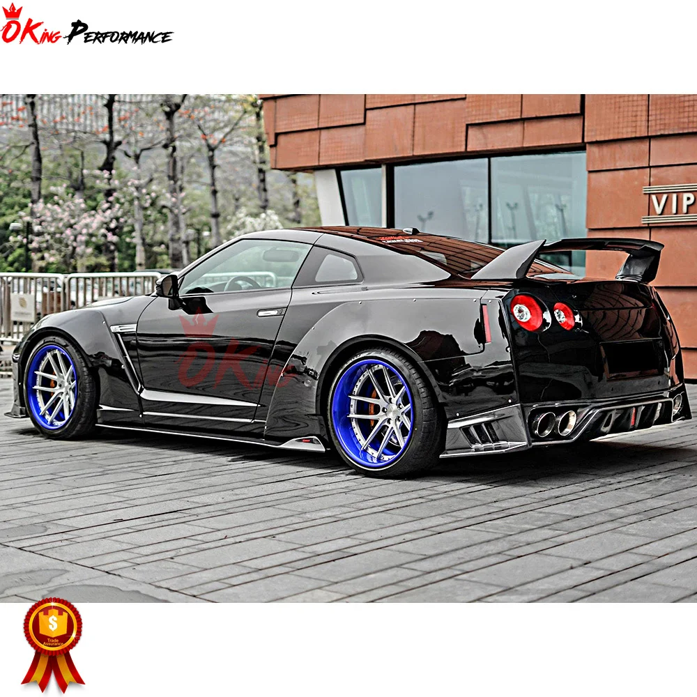 CMST Style Carbon Fiber Side Skirt For Nissan R35 GTR 2008-2016 Side Panels