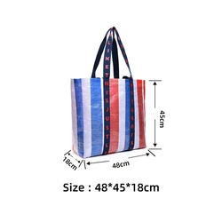 Custom Logo Waterproof Shopping Bag Reusable Grocery Tote Bags