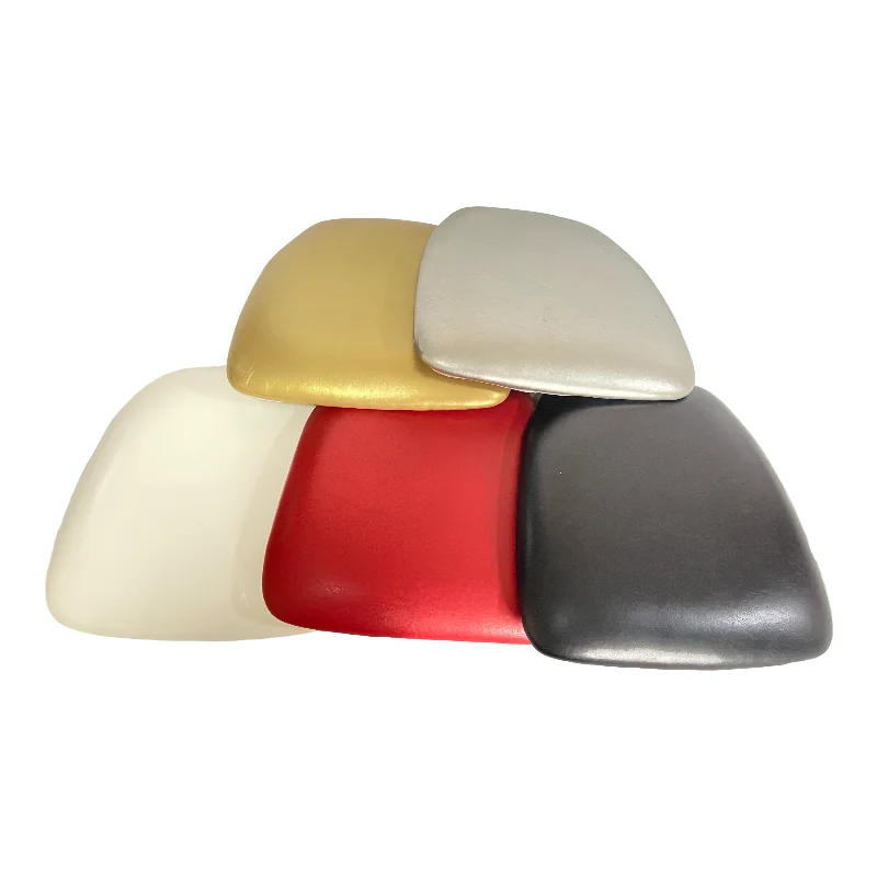 Hot Selling New Design colorful Waterproof Pu Leather Round Chiavari Chair Seat Cushions For Wedding