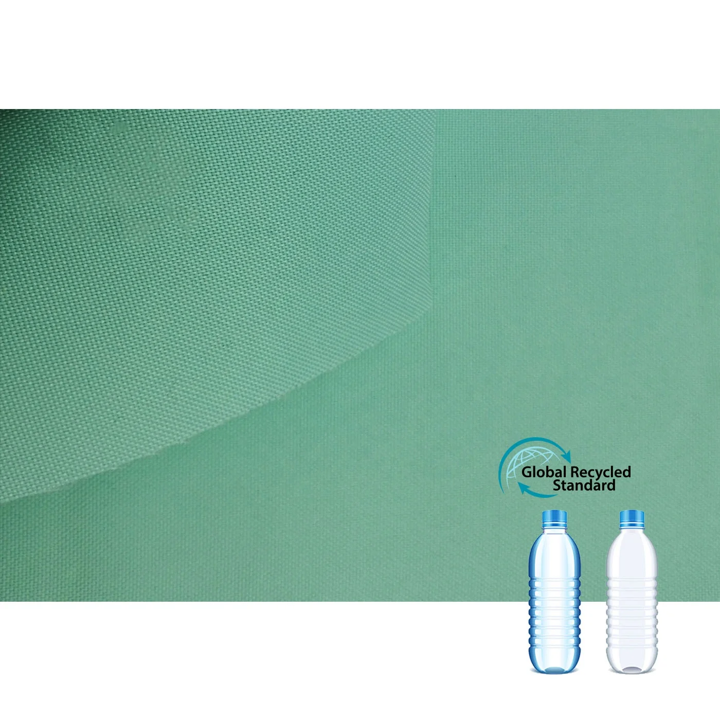 PU coated 100% polyester plastic bottle recycling Oxford plain woven dyed 600d RPET fabric