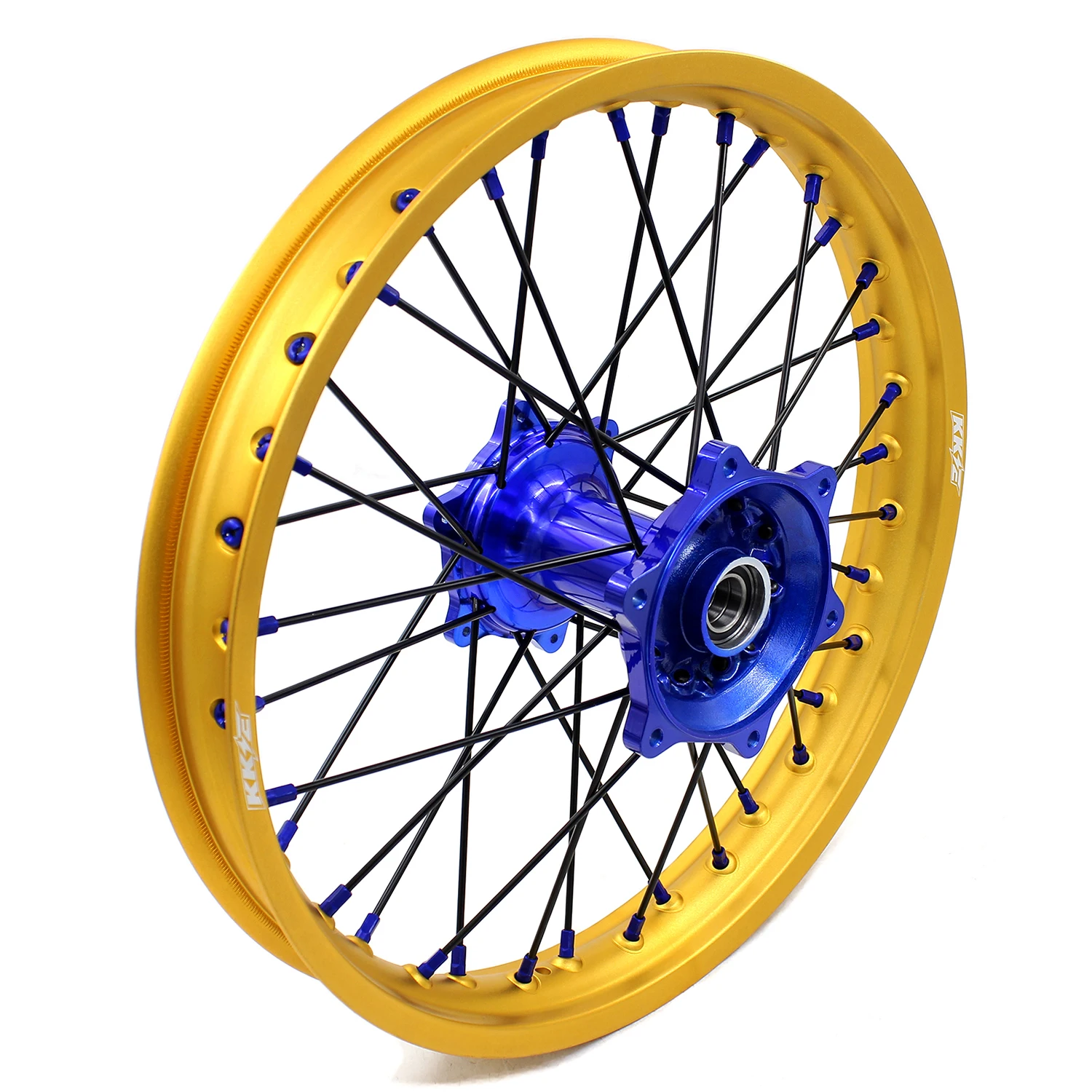 KKE Motorcycle 21/19 Cast Wheels Rims Set for YAMAHA YZ125 YZ250 1999-2022 YZ250X 2016-2022 YZ450F 2003-2022 with Gold Matt Rims