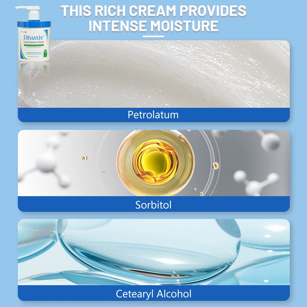 Disunie High Quality 453g Moisturizing Cream Moisturizer Dry Skin Sensitive Skin Care Brightening Body Lotion