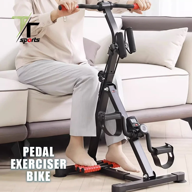Mini Bike With Counting Home Use Folding Bike Pedal Exerciser for Rehabilitation Bike Trainer Mini Stepper Exercise Machine