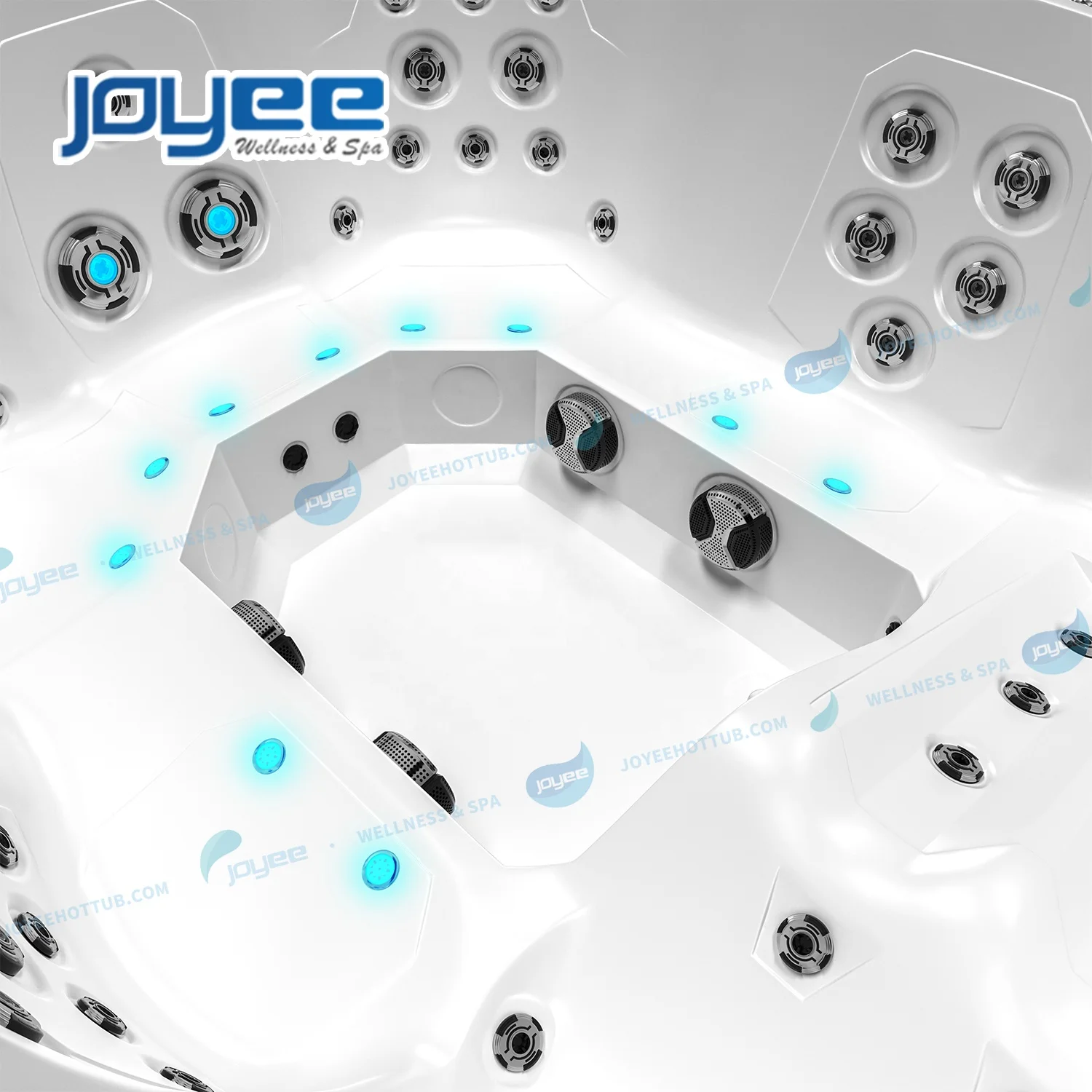 JOYEE Luxury Overflow Massage Hot Tub Spa 7 Seats Outdoor Sexy Relax Combo Massage Spa Pool For Party Family