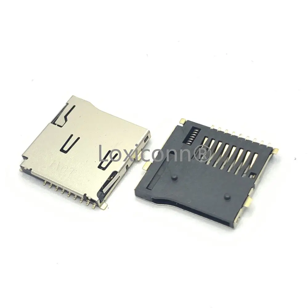 High quality LOXI brand TF connector mobile phone memory card holder push push type TF card slot