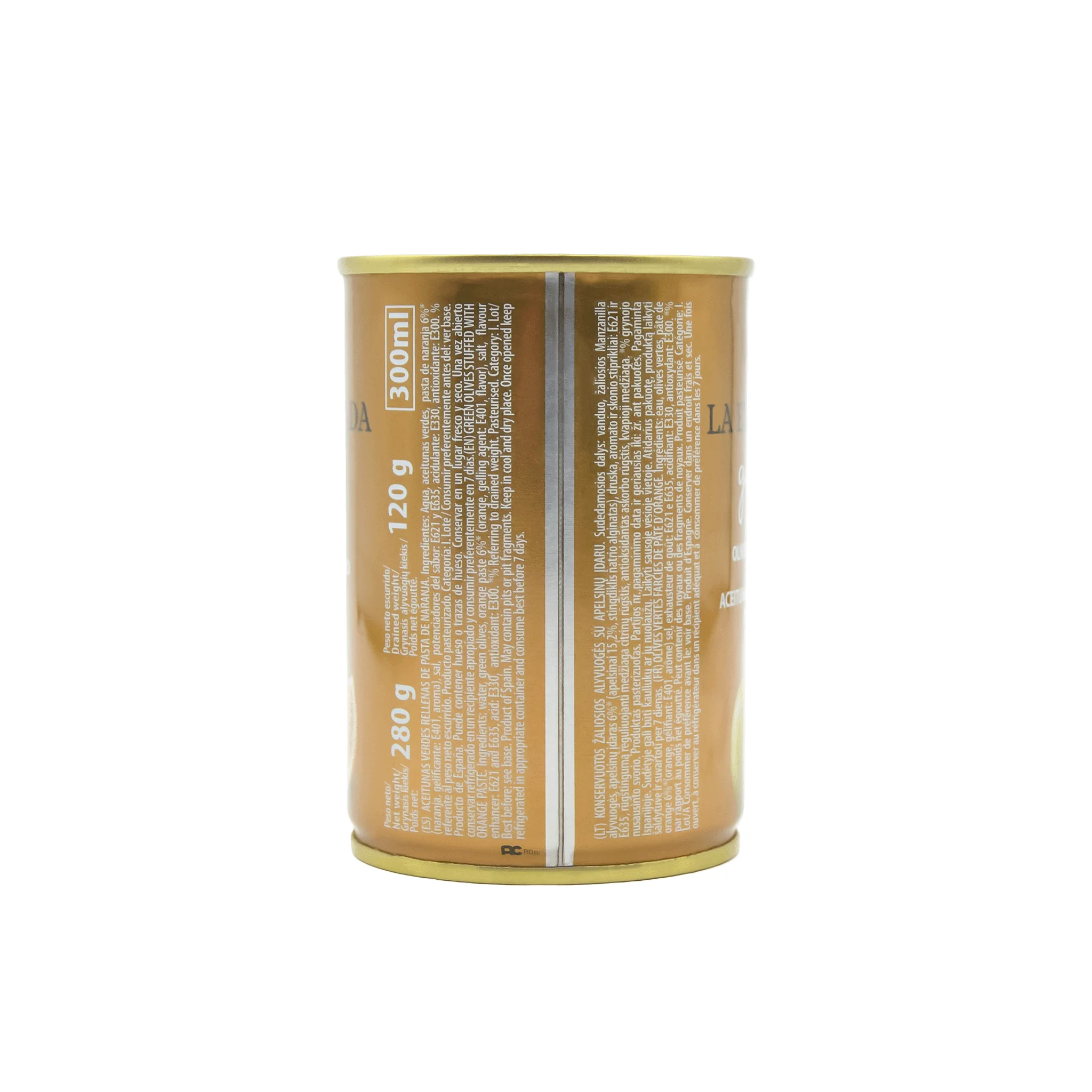 Best Selling Excellent Quality Tasty Appetizer Standard Maturity Orange Stuffed Manzanilla Green Olives