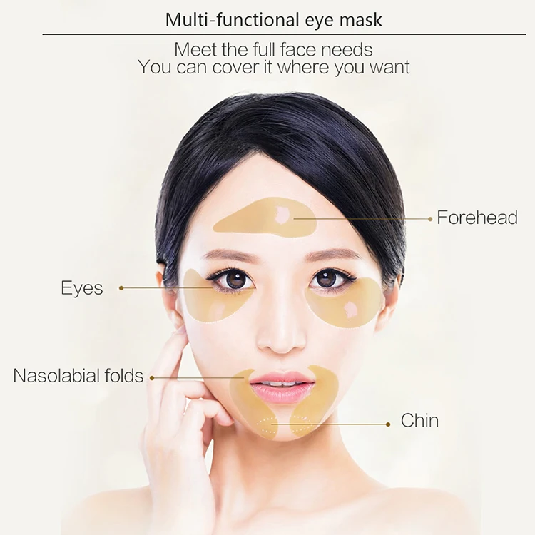Private brand 24K gold eye mask organic Natural Moisturizing Remove Dark Circle Collagen hydrogel eye patches silk eye mask