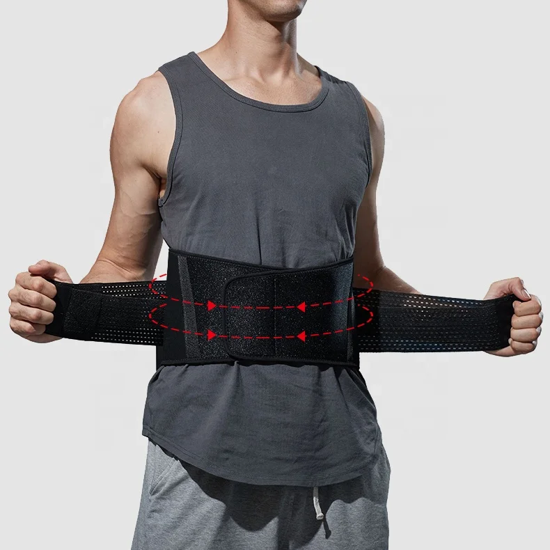 Мягкая дышащая сетчатая ткань, поясничная поддержка спины, бандаж для облегчения боли в пояснице с полоской 8 PE