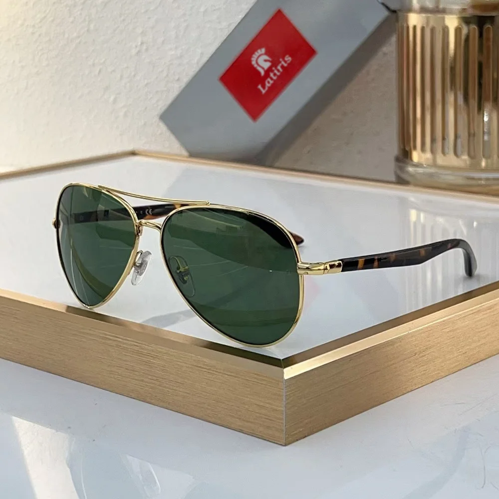 Top Quality Glass Lens Eyewear Vintage Pilot Brand Designer Shades Women Fashion Luxury Sun Glasses Unisex Sunglasses For Men