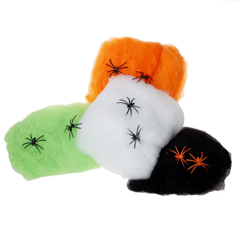 Halloween Spider Webs Home Party Decoration Props Stretch Spider Webs Creative Halloween Indoor