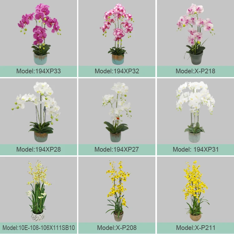 Decorating artificial flowers New Products office decoration flower 6-stem ornament orchid