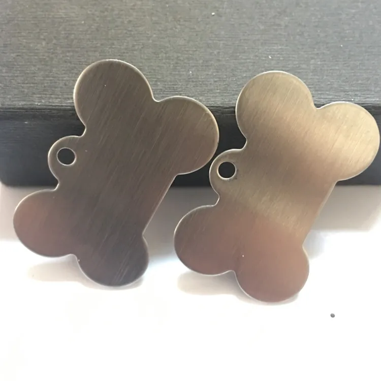 Customized Shape Brass Copper Aluminum Stainless Steel Dog Tags with Logo