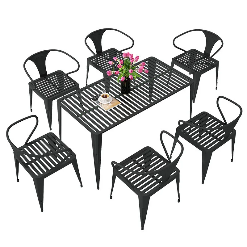 Leisure Simple Outdoor Courtyard Balcony Table And Chair Open-air Terrace Garden High Quality Outdoor Table And Chair
