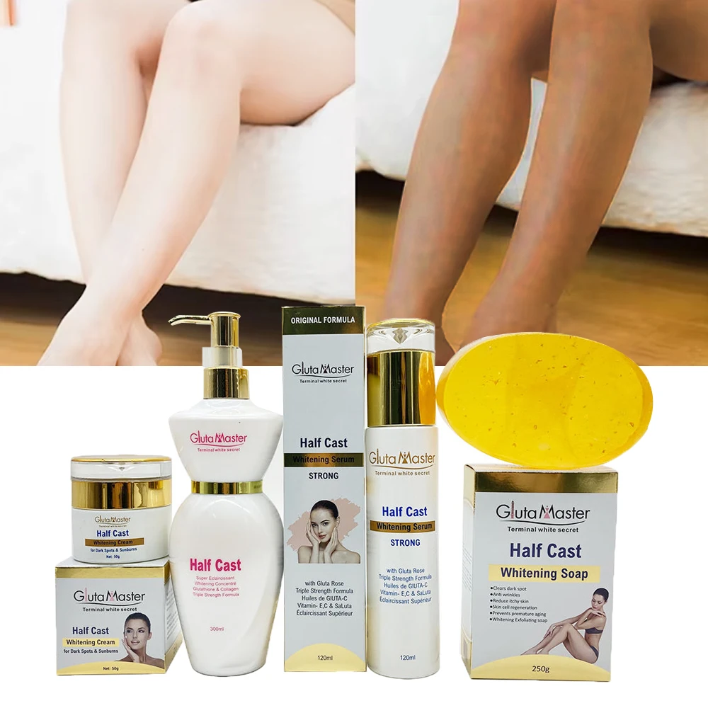 OEM Collagen Skincare Set Body Lotion Face Cream Vitamin C Serum Remove Dark Spots Anti-Aging Strong whitening Set Skin Care