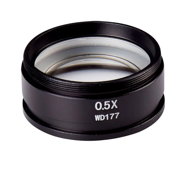 Factory Supply Parfocal Binocular Trinocular Optical Zoom Stereo Microscope Accessory 0.5X Auxiliary Objective Barlow Lens