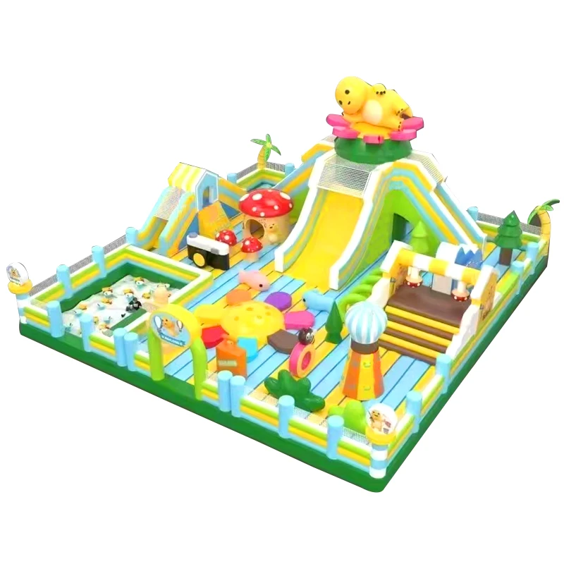 Air castle outdoor large land trampoline jump barrier race parent-child activities fun props carnival