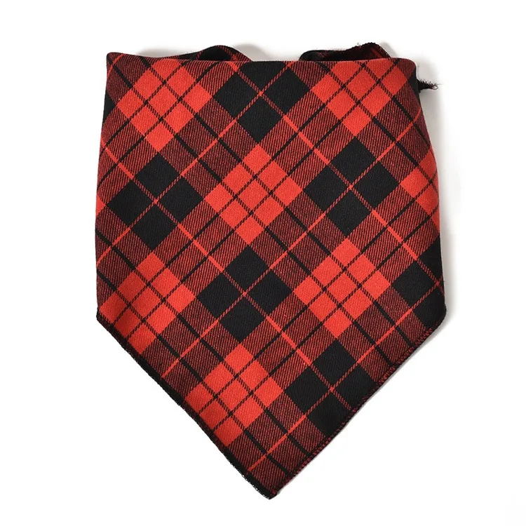 Private Logo Christmas Dog Scarf Bandana Cotton Pet Dog Cat Bandanas Bib for Puppy Dogs Cats