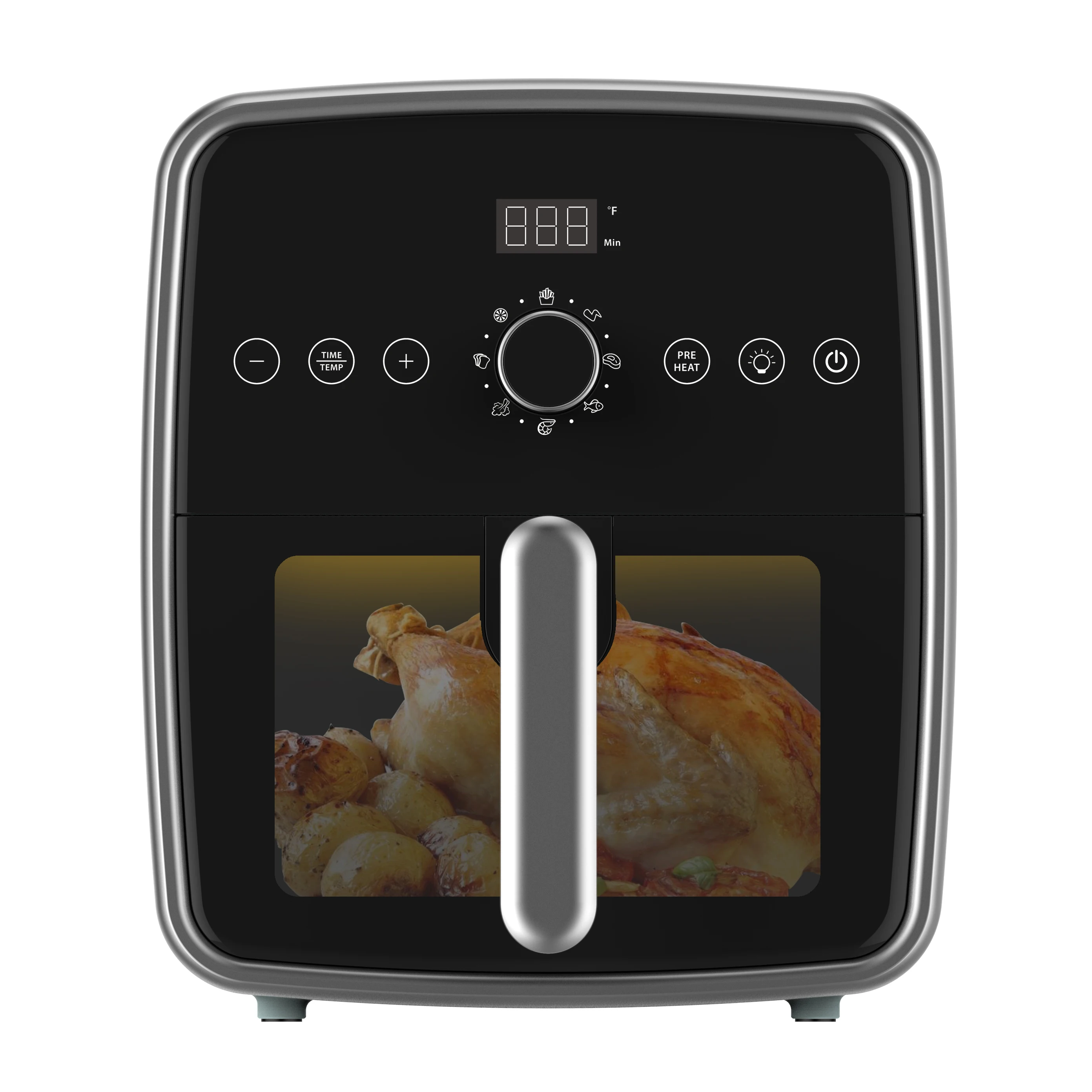 Household Appliance Air Fryer Oil Free Digital Touch Screen 5.5L/6.2 Quarts  Visible Window Air Fryer / Multi-Cooker