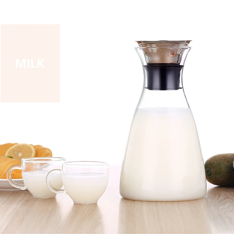 Wholesale High Quality 1L High Borosilicate Glass Water Jug New Design Kettle For Coffee Tea