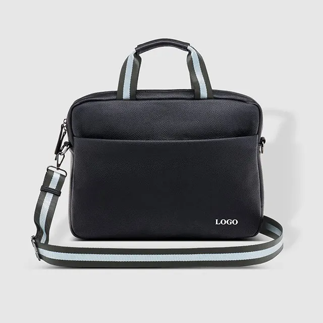 Custom Logo Genuine Leather Briefcase For Men Business Crossbody Shoulder Messenger Bags Men Office Laptop Bag Briefcase